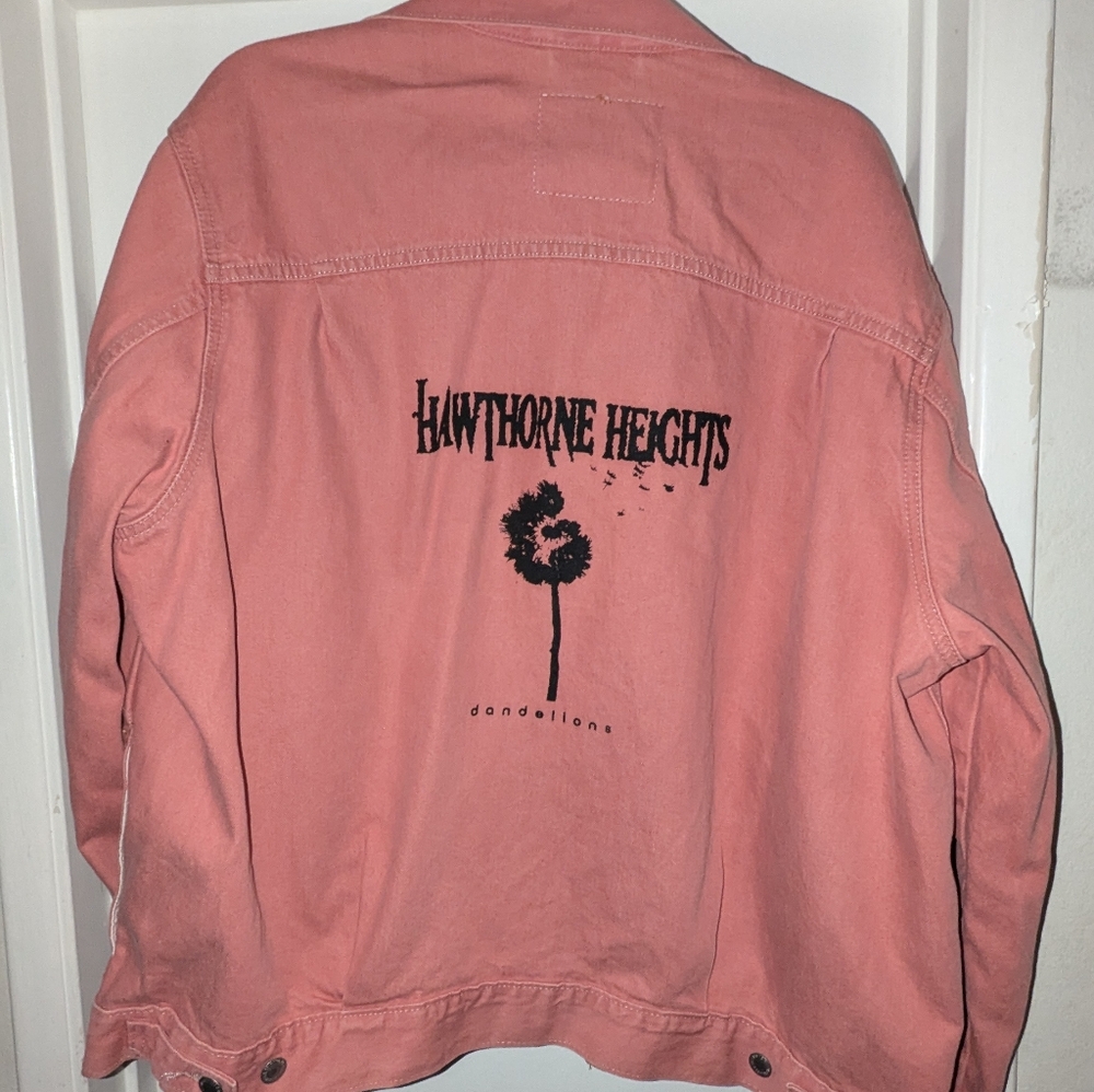 Official exclusive Hawthorne Heights pink jean jacket